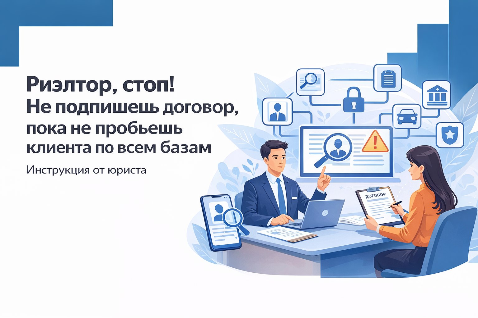 Риэлтор, стоп! Не подпишешь договор, пока не пробьешь клиента по всем базам. Инструкция от юриста